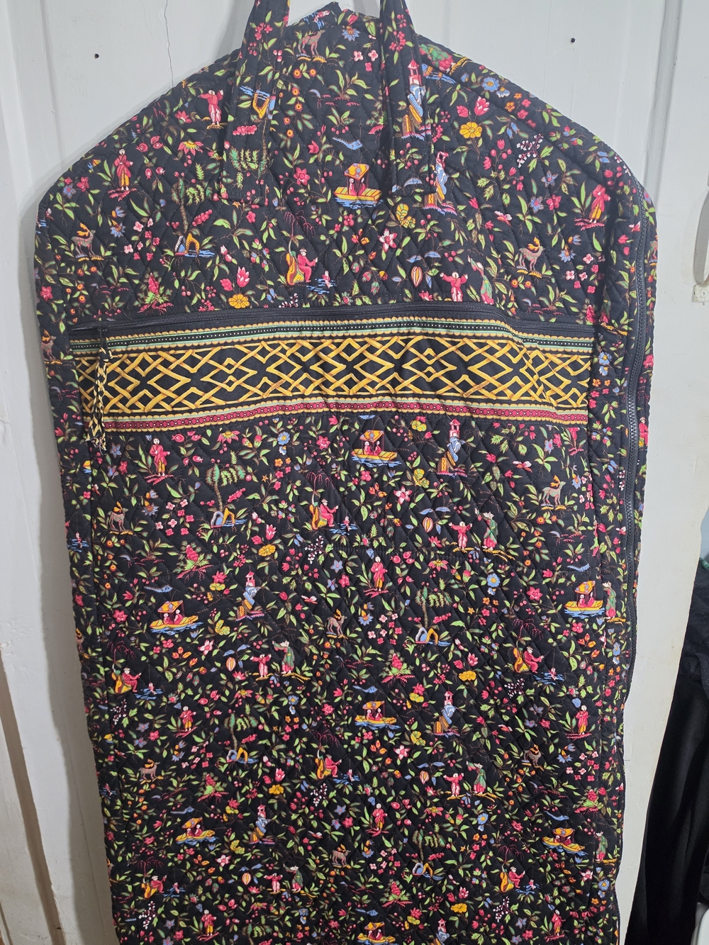 Vintage Vera Bradley Ming Pattern Quilted Travel Garment Bag